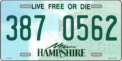 NH license plate 3870562
