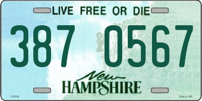NH license plate 3870567