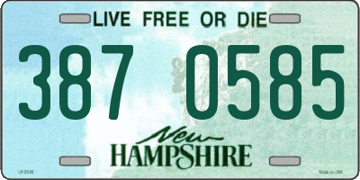 NH license plate 3870585