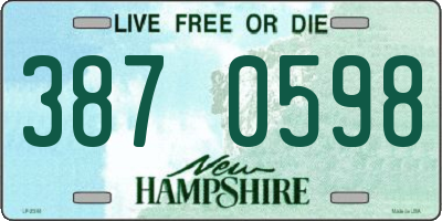 NH license plate 3870598