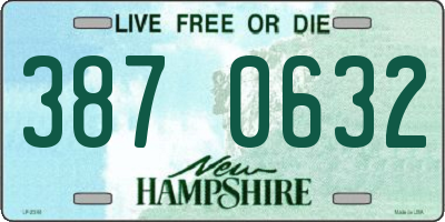 NH license plate 3870632