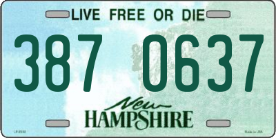 NH license plate 3870637