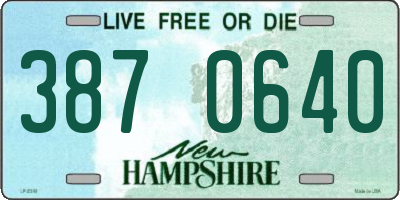 NH license plate 3870640
