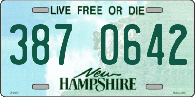 NH license plate 3870642