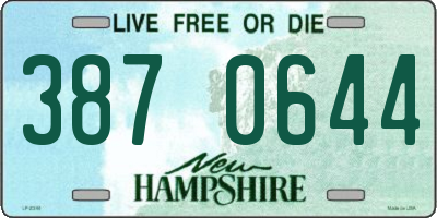 NH license plate 3870644