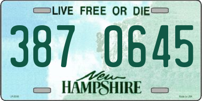 NH license plate 3870645