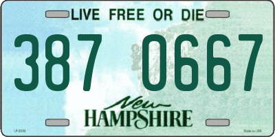 NH license plate 3870667