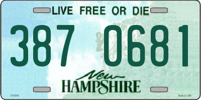 NH license plate 3870681
