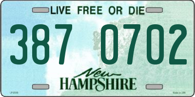 NH license plate 3870702
