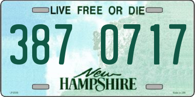 NH license plate 3870717