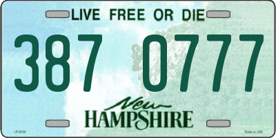 NH license plate 3870777