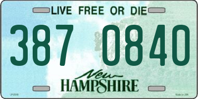 NH license plate 3870840