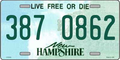 NH license plate 3870862