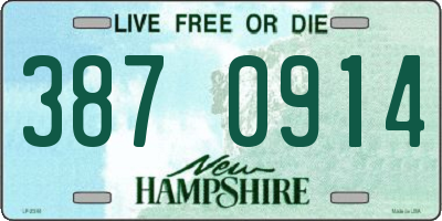 NH license plate 3870914