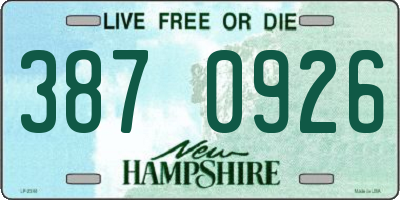 NH license plate 3870926