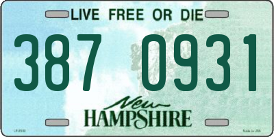 NH license plate 3870931