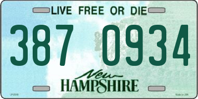 NH license plate 3870934