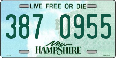 NH license plate 3870955