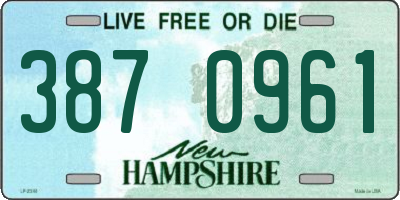 NH license plate 3870961
