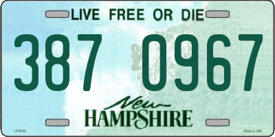 NH license plate 3870967