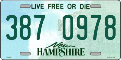 NH license plate 3870978