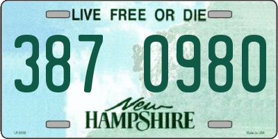 NH license plate 3870980