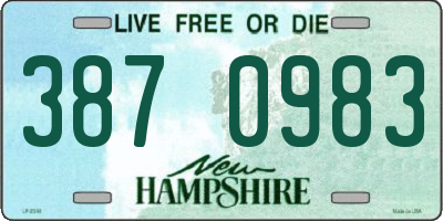 NH license plate 3870983