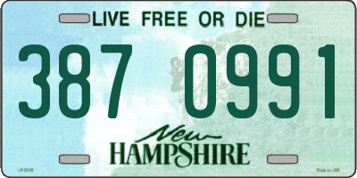 NH license plate 3870991