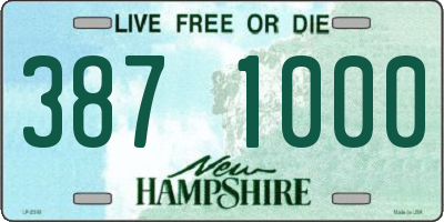 NH license plate 3871000