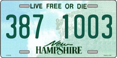 NH license plate 3871003