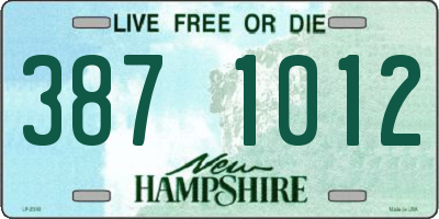 NH license plate 3871012