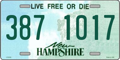 NH license plate 3871017