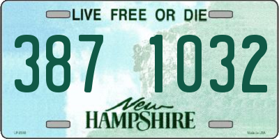 NH license plate 3871032