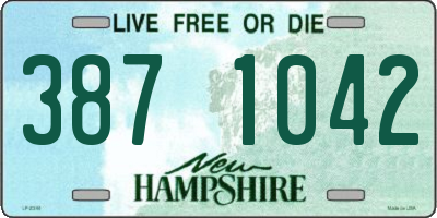 NH license plate 3871042