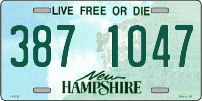 NH license plate 3871047