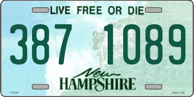 NH license plate 3871089