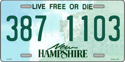 NH license plate 3871103