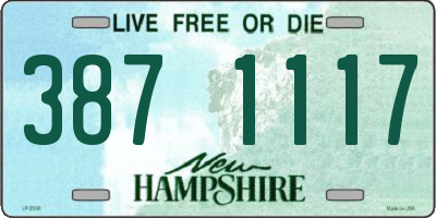 NH license plate 3871117