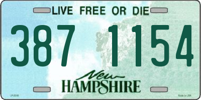 NH license plate 3871154
