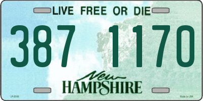 NH license plate 3871170