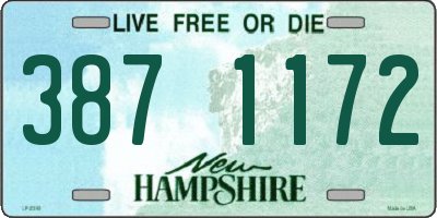 NH license plate 3871172