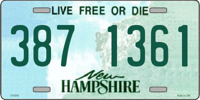 NH license plate 3871361