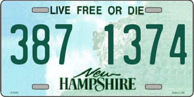 NH license plate 3871374