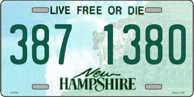 NH license plate 3871380