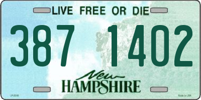 NH license plate 3871402