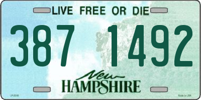 NH license plate 3871492