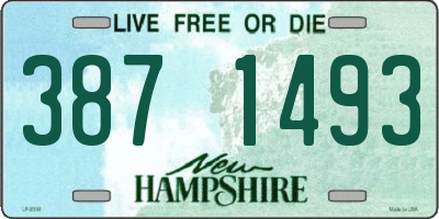 NH license plate 3871493