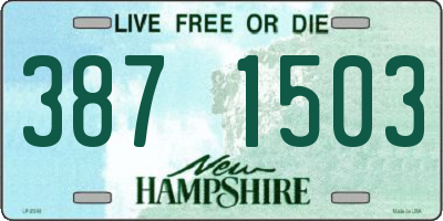 NH license plate 3871503