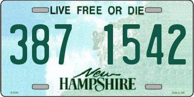 NH license plate 3871542