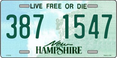NH license plate 3871547